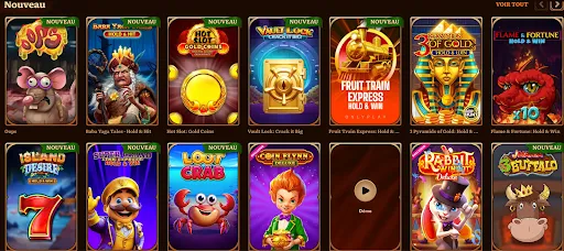 WildRobin Casino — Derniers jeux ajoutés : machines à sous Hold & Win, nouveautés exclusives Nouveaux jeux sur WildRobin Casino : Oops, Baba Yaga Tales, Vault Lock, 3 Pyramids of Gold, Rabbit Winner Deluxe